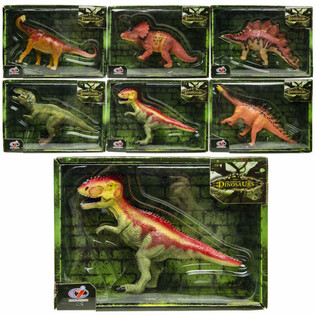 Figurky Dinosaurů - Luxusn&iacute; D&aacute;rkov&aacute; Krabice - Mix Druhů (Sada 6 ks)