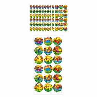 VESEL&Eacute; SAMOLEPKY - DINOSAURUS - 18 SAMOLEPEK NA ARCHU (10 ks)