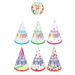 P&aacute;rty čepičky Mix 'Happy Birthday' (120 ks)