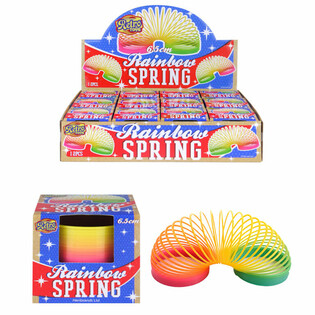 RETRO TOYS - DUHOV&Aacute; PRUŽINA &Oslash; 6,5 CM V DISPLEJI (12 ks)