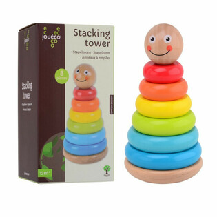 JOUECO - Dřevěn&aacute; stohovac&iacute; věž - Od 12 měs&iacute;ců (1 ks)