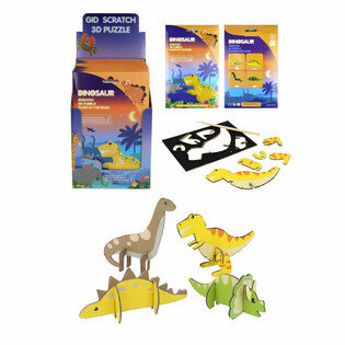 SCRATCH 3D Puzzle Dinosaur - Display (18 ks)