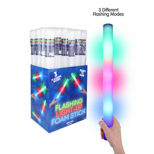 LED pěnov&eacute; tyče - v&iacute;cebarevn&aacute; p&aacute;rty tyč v displeji (24 ks)