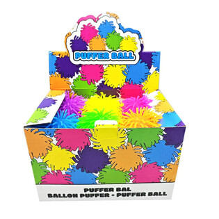 VELK&Yacute; PUFFER M&Iacute;ČEK - 15CM - V DISPLAYI (12ks)
