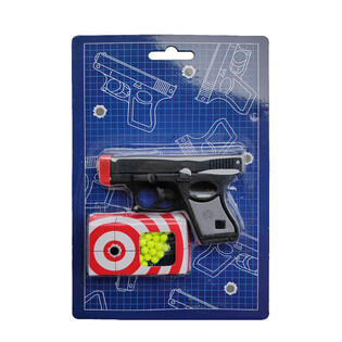Kuličkov&aacute; pistole BB Gun 10,5cm na kartě [Pod 0.08J] (6 ks)