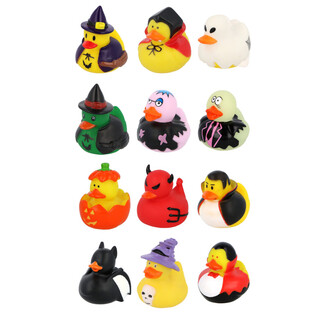 Halloweensk&eacute; kachničky do vany mix (12 ks) - 6 x 5 cm