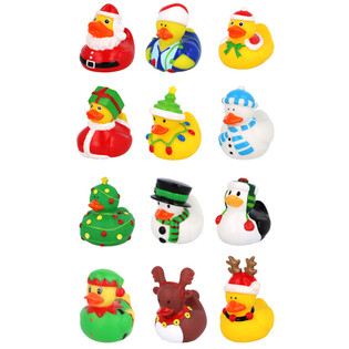 Mix V&aacute;nočn&iacute; kachničky do vany 6cm (12 ks) - Sv&aacute;tečn&iacute; d&aacute;rky