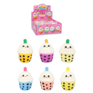 Bubble Tea Squeeze Fidget - Mix Barev v Displayi (12 ks)
