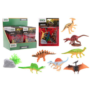 ANIMAL WORLD - Hern&iacute; Sada Dinosauři 8 d&iacute;lů - V Displeji (12 ks)