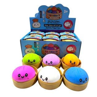 RAGE - Squishy Bun Dumplings VELK&Eacute; (8.5 x 8.5 x 4.8 cm) - Viral 2026 Fidget Toy (12 ks)
