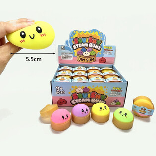 RAGE - Squishy Bun Dumplings MAL&Yacute; (Rozměry 5.5 x 5.5 x 3 Cm) - Viral 2026 Fidget Toy (24 ks)
