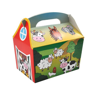 MENUBOX MODEL: ZV&Iacute;Ř&Aacute;TKA ZE STATKU - Rozměry 18.5x12x19 CM - FOODBOX - KIDSBOX (24 ks)