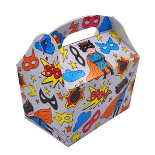 MENUBOX MODEL: SUPERHRDINA - Rozměry 18.5x12x19 CM - FOODBOX - KIDSBOX (24 ks)