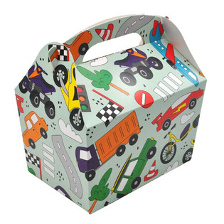 MENUBOX MODEL: VOZIDLA - Rozměry 18.5x12x19 CM - FOODBOX - KIDSBOX (24 ks)
