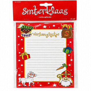 DOPISY PRO MIKUL&Aacute;&Scaron;E SINTERKLAAS - 6 LISTŮ V BALEN&Iacute; (1 ks)