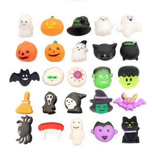 MIX HALLOWEEN MAČKAC&Iacute;CH FIGUREK SQUISHY V KYBL&Iacute;KU (25 ks)
