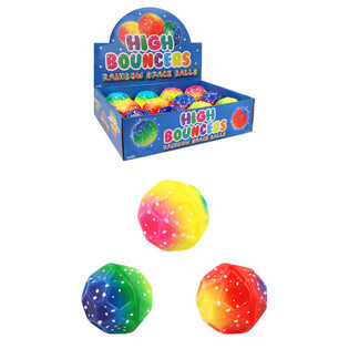 SK&Aacute;KAC&Iacute; M&Iacute;ČEK HIGH BOUNCE RAINBOW SPACE - V DISPLAYI (12 ks)