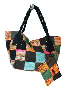 B-FAIR TA&Scaron;KA PATCHWORK VELK&Aacute; ČERN&Aacute; (1 ks)