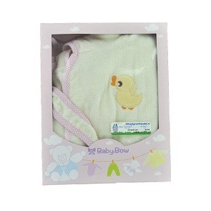 Dětsk&yacute; župan BABY BOW Žlut&yacute; / Růžov&yacute;